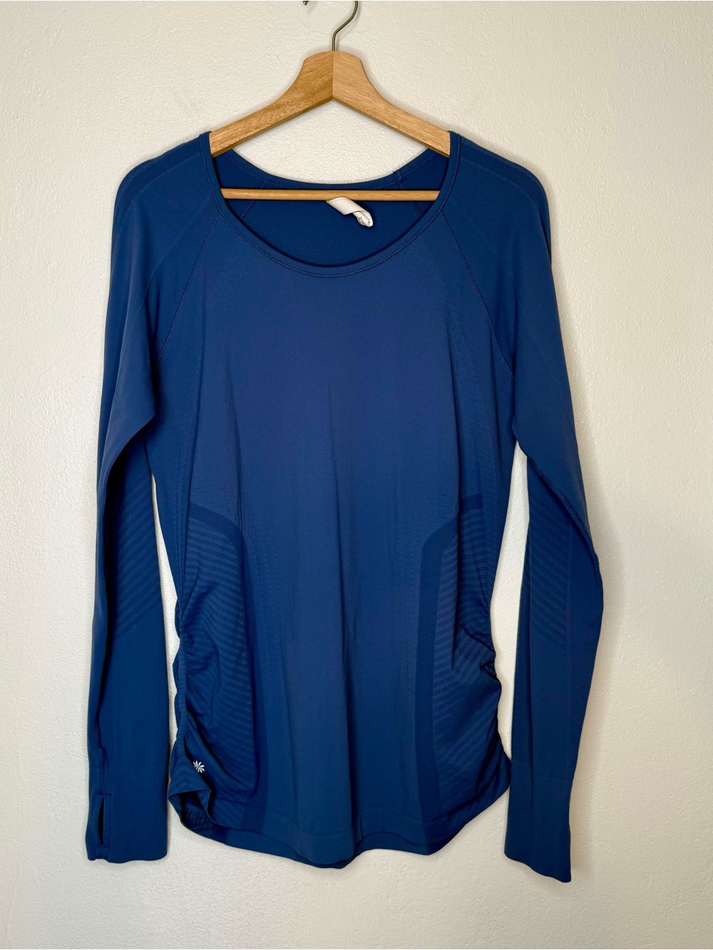 Athleta Speedlight Seamless Long Sleeve Top Blue Women's Size XL Med-Hi Impact - Picture 8 of 16